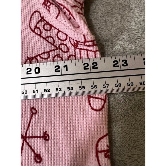 Cabernet Women’s Thermal Size Large Gingerbread Man Pajama Set Pink Christmas ￼ - Picture 5 of 12